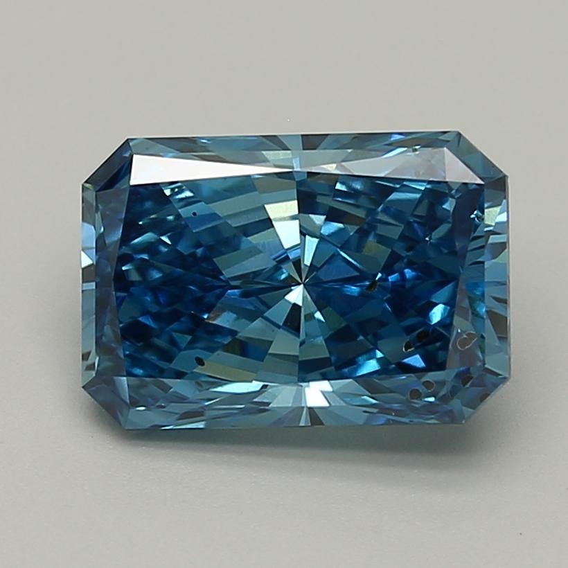 3.02 Ct. Fancy Vivid Blue Radiant Lab Grown Diamond