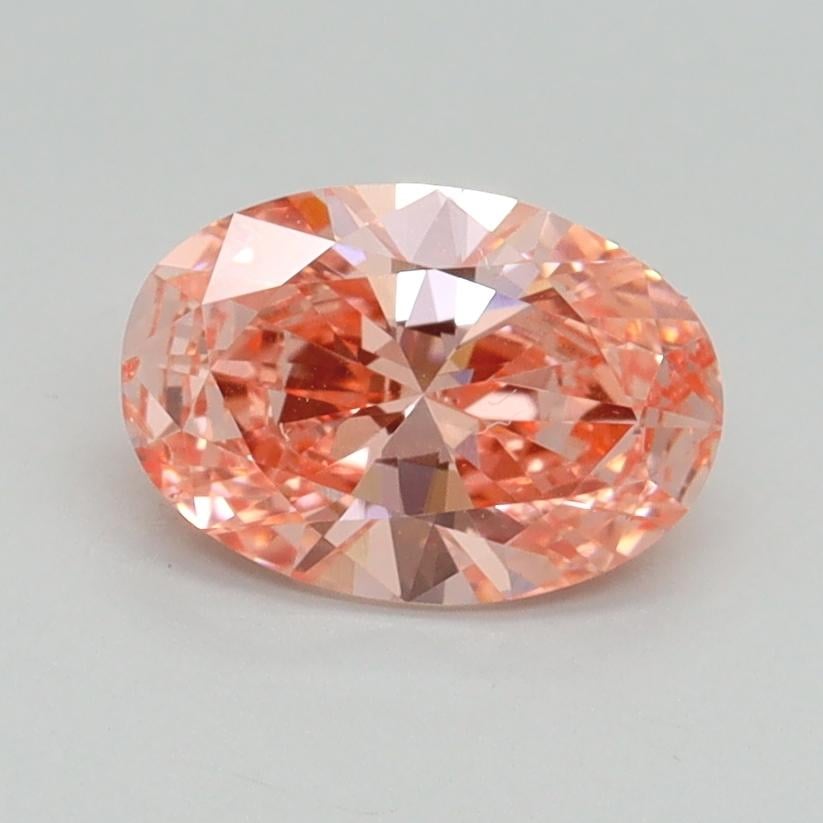 1.00 Ct. Fancy Vivid Pink Oval Lab Grown Diamond