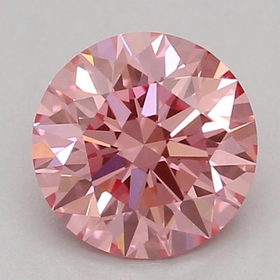 0.53 Ct. Fancy Vivid Pink Round Lab Grown Diamond