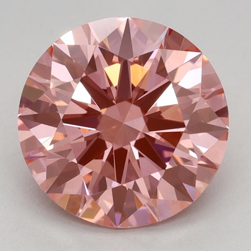 2.09 Ct. Fancy Vivid Pink Round Lab Grown Diamond