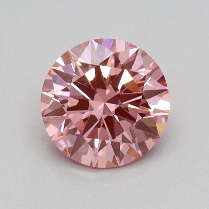 0.50 Ct. Fancy Vivid Pink Round Lab Grown Diamond