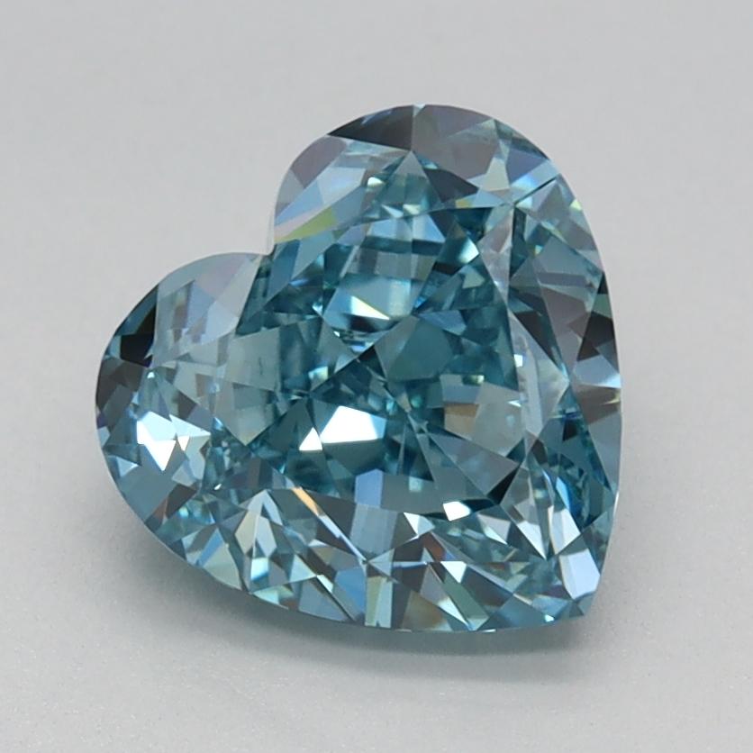 1.60 Ct. Fancy Vivid Blue Heart Lab Grown Diamond