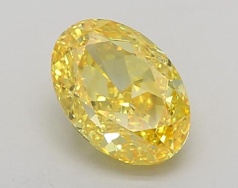 2.24 Ct. Fancy Vivid  Yellow Oval Lab Grown Diamond