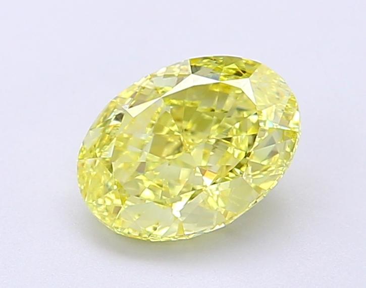 1.29 Ct. Fancy Vivid  Yellow Oval Lab Grown Diamond