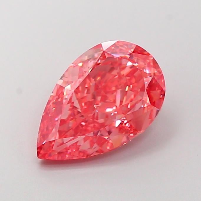 4.06 Ct. Fancy Vivid  Pink Pear Lab Grown Diamond