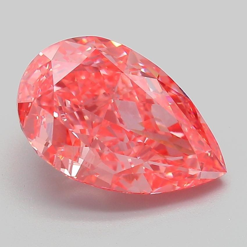 4.11 Ct. Fancy Vivid Pink Pear Lab Grown Diamond