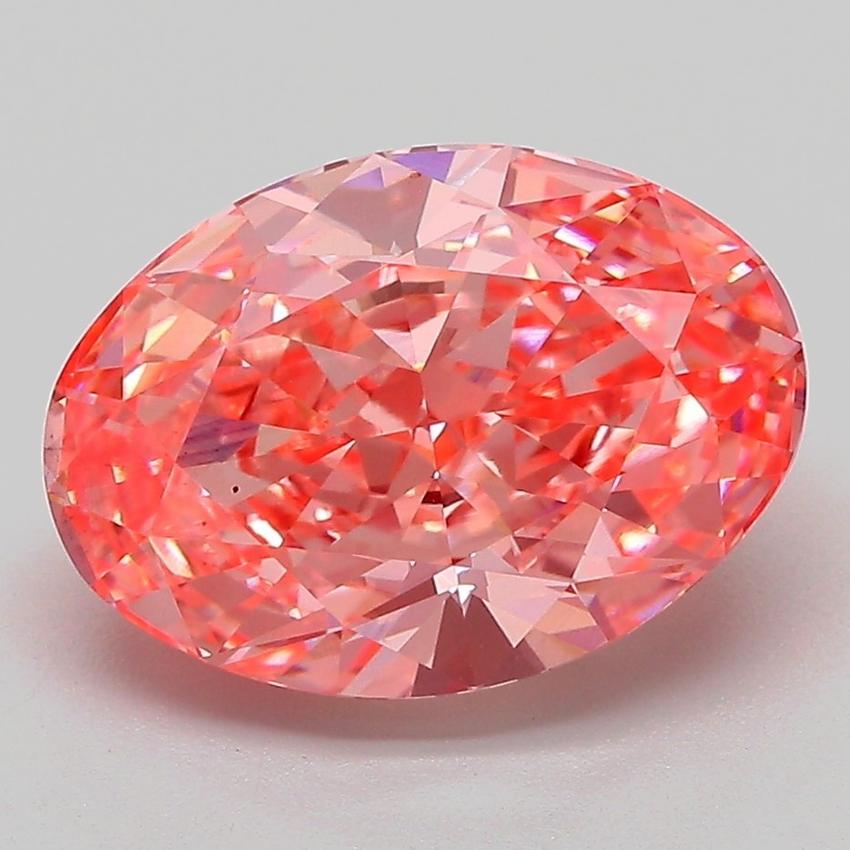 4.02 Ct. Fancy Vivid Pink Oval Lab Grown Diamond