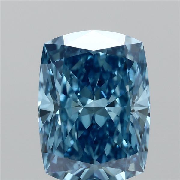 2.03 Ct. Fancy Vivid Blue Cushion Lab Grown Diamond