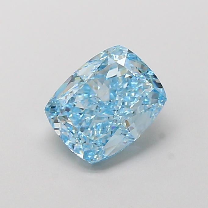 1.47 Ct. Fancy Vivid  Blue Cushion Lab Grown Diamond