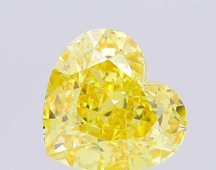 6.23 Ct. Fancy Vivid Yellow Heart Lab Grown Diamond