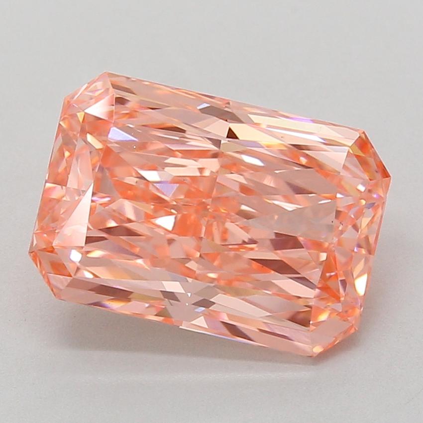 5.09 Ct. Fancy Vivid Pink Radiant Lab Grown Diamond