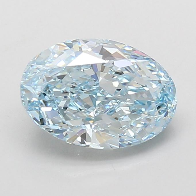2.08 Ct. Fancy Vivid Blue Oval Lab Grown Diamond