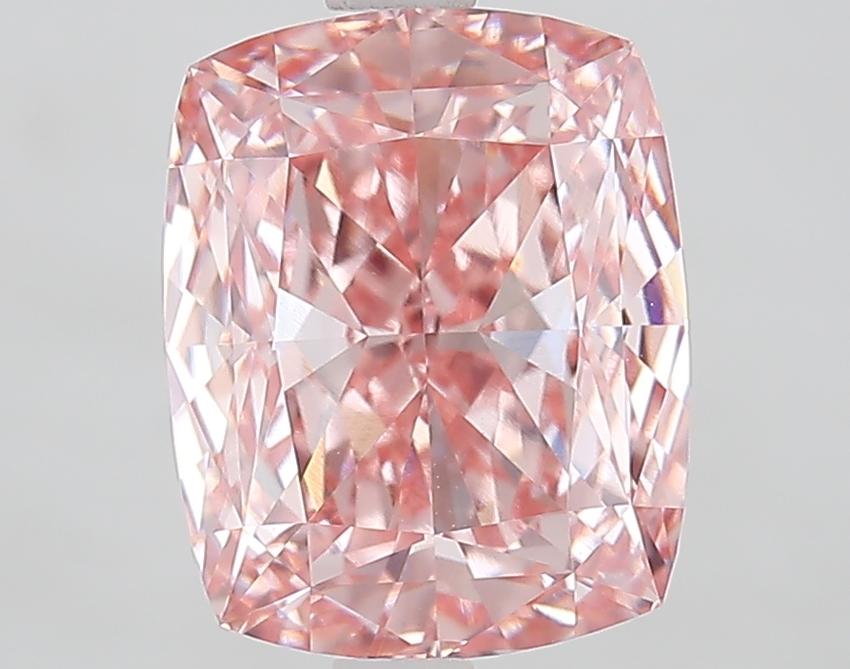 3.61 Ct. Fancy Vivid Pink Cushion Lab Grown Diamond