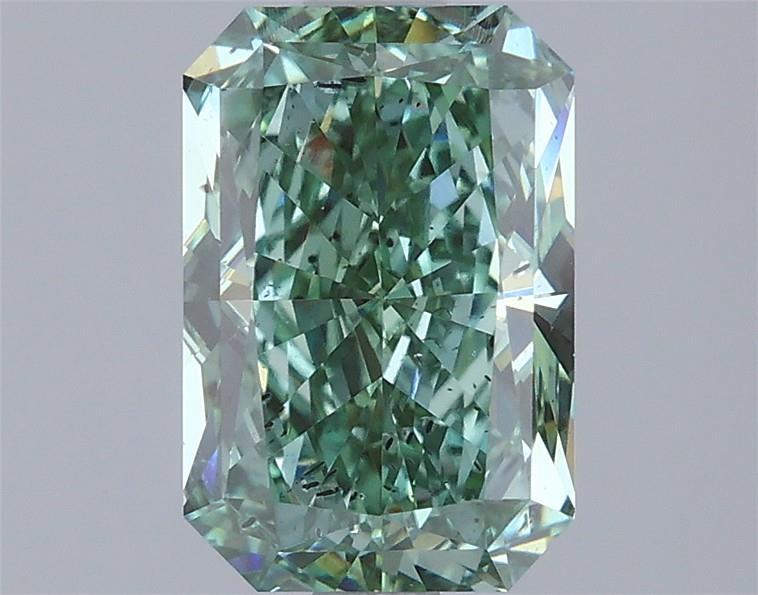 1.53 Ct. Fancy Vivid Green Radiant Lab Grown Diamond