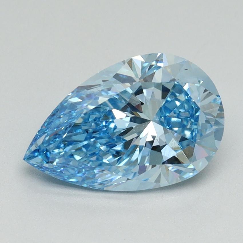 1.77 Ct. Fancy Vivid Blue Pear Lab Grown Diamond