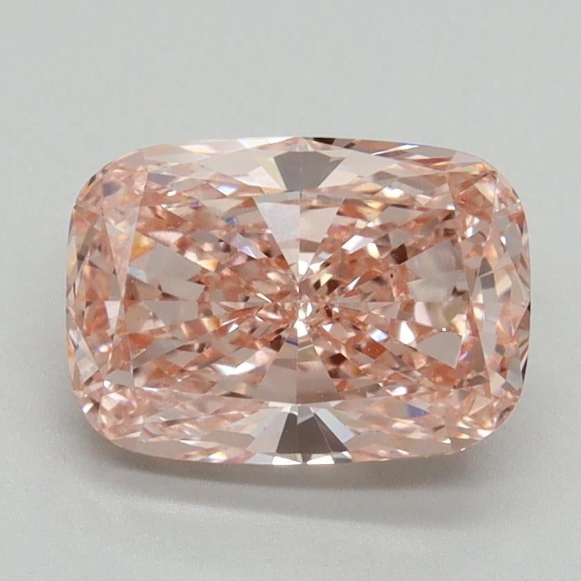 2.01 Ct. Fancy Vivid Pink Cushion Lab Grown Diamond
