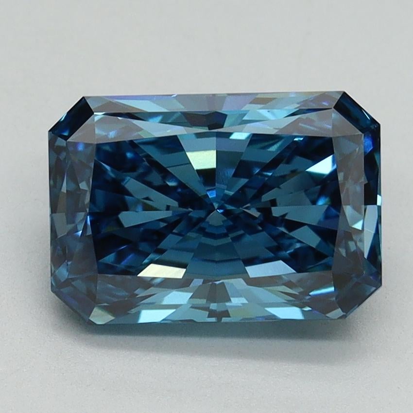 2.57 Ct. Fancy Vivid Blue Radiant Lab Grown Diamond