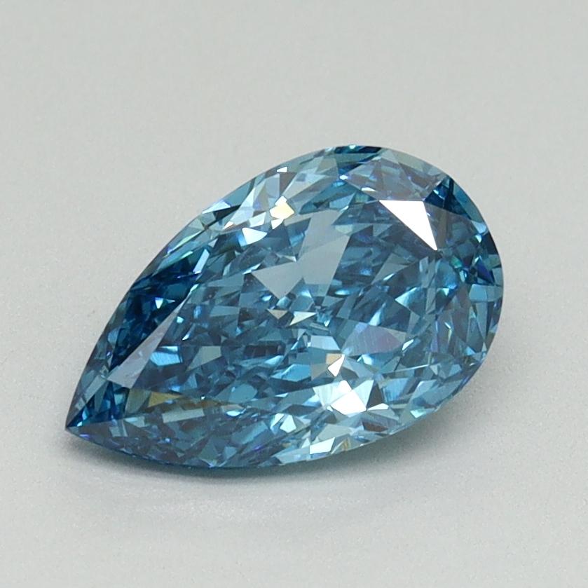 1.17 Ct. Fancy Vivid Blue Pear Lab Grown Diamond