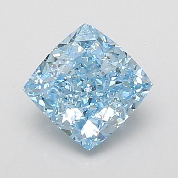 1.06 Ct. Fancy Vivid Blue Cushion Lab Grown Diamond