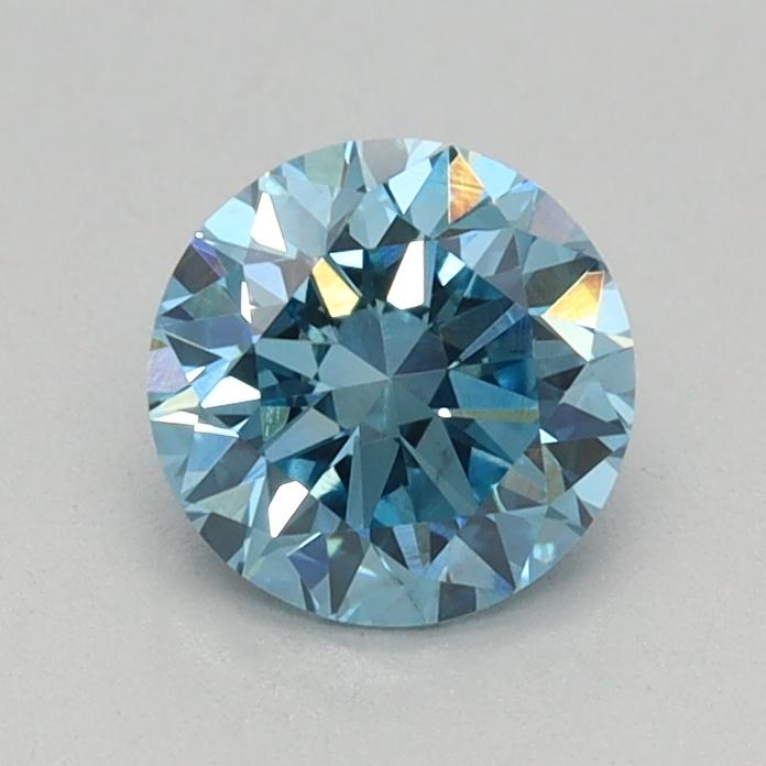 0.56 Ct. Fancy Vivid Blue Round Lab Grown Diamond