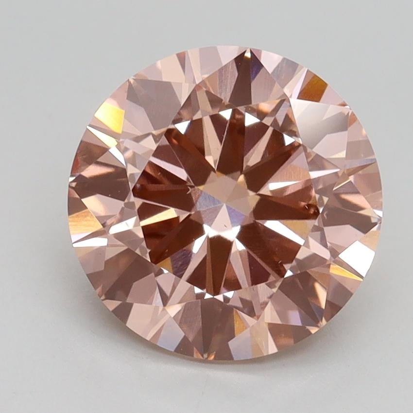 2.80 Ct. Fancy Intense Pink Round Lab Grown Diamond
