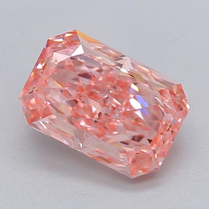 1.45 Ct. Fancy Vivid  Pink Radiant Lab Grown Diamond
