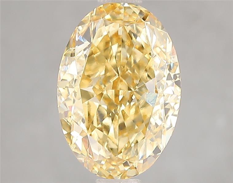 3.02 Ct. Fancy Intense Yellow Oval Lab Grown Diamond