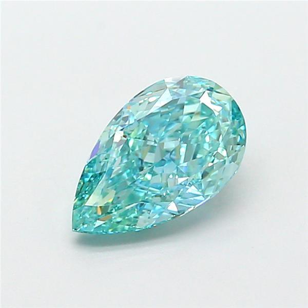 1.33 Ct. Fancy Vivid Green Pear Lab Grown Diamond