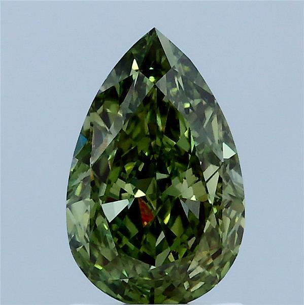 1.60 Ct. Fancy Vivid Green Pear Lab Grown Diamond