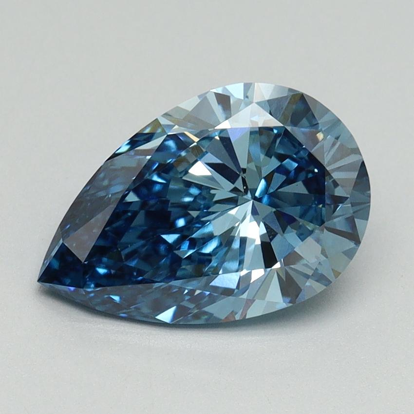 2.10 Ct. Fancy Vivid Blue Pear Lab Grown Diamond