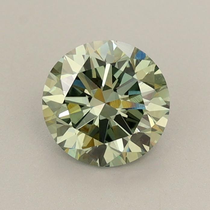 0.79 Ct. Fancy Vivid  Green Round Lab Grown Diamond