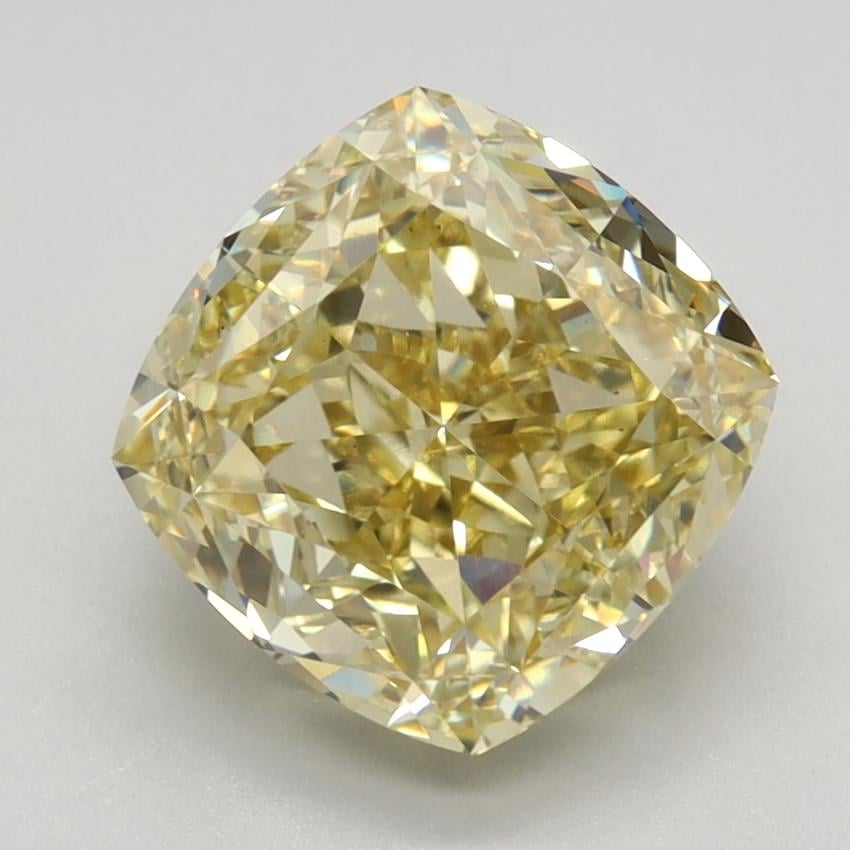 3.72 Ct. Fancy Intense Yellow Cushion Lab Grown Diamond