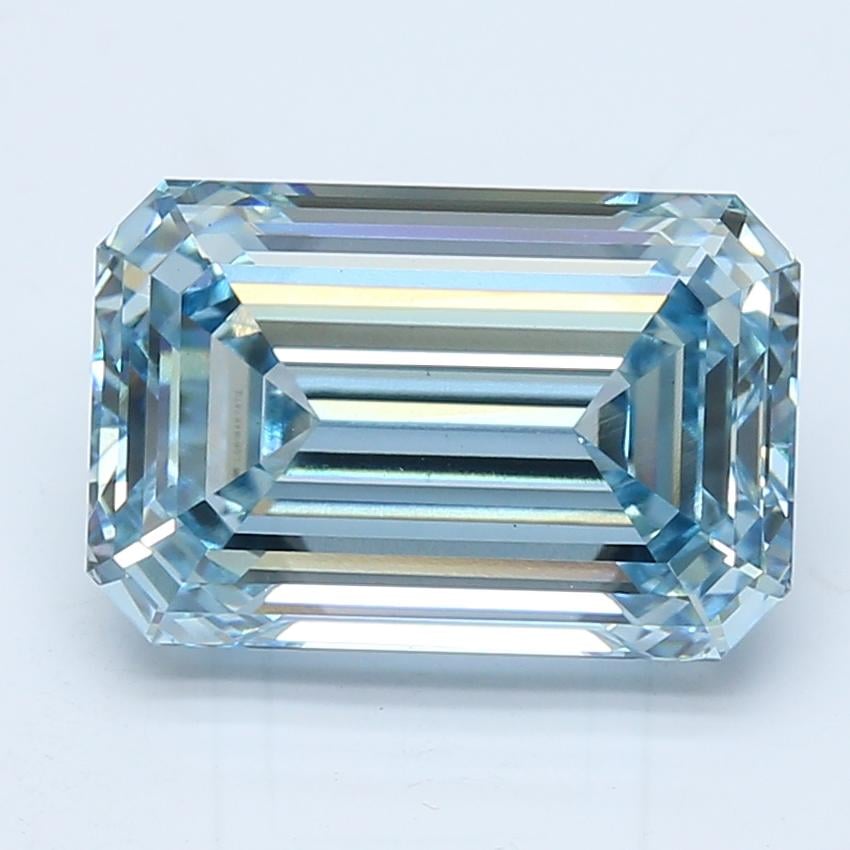 5.03 Ct. Fancy Intense Blue Emerald Lab Grown Diamond