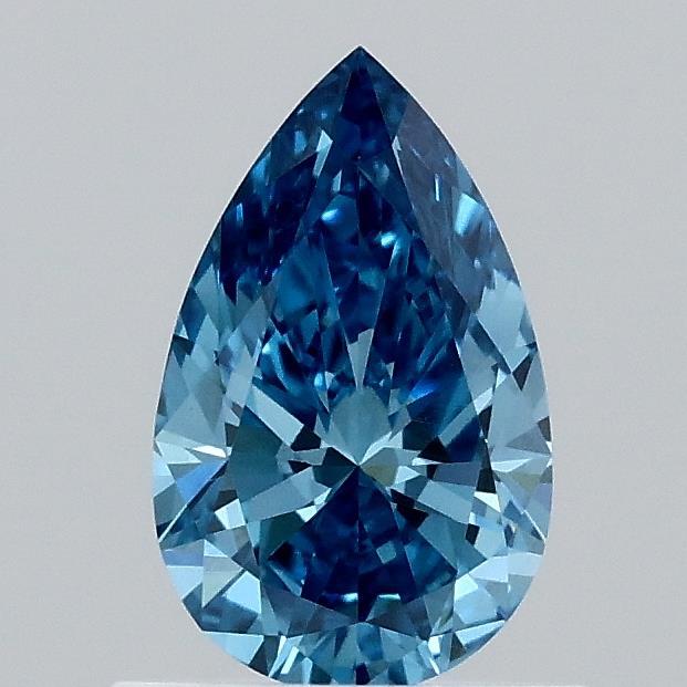0.69 Ct. Fancy Vivid Blue Pear Lab Grown Diamond