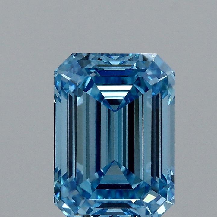 1.53 Ct. Fancy Vivid Blue Emerald Lab Grown Diamond