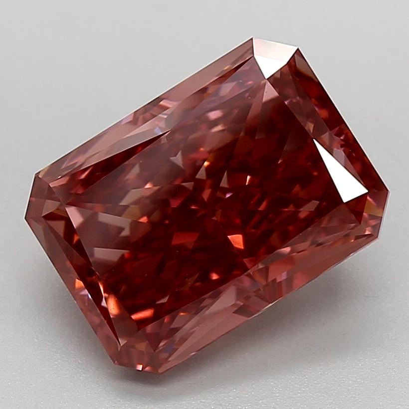 6.19 Ct. Fancy Vivid  Pink Radiant Lab Grown Diamond