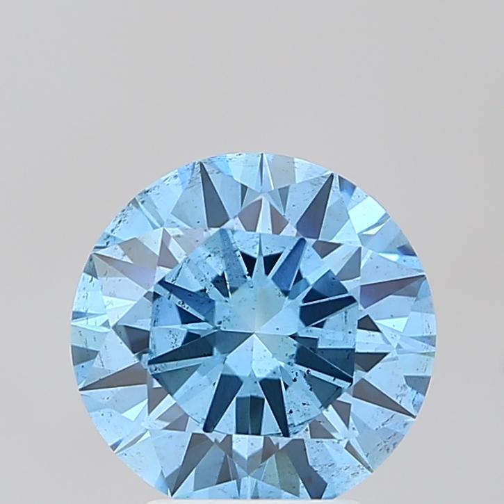 3.00 Ct. Fancy Vivid Blue Round Lab Grown Diamond
