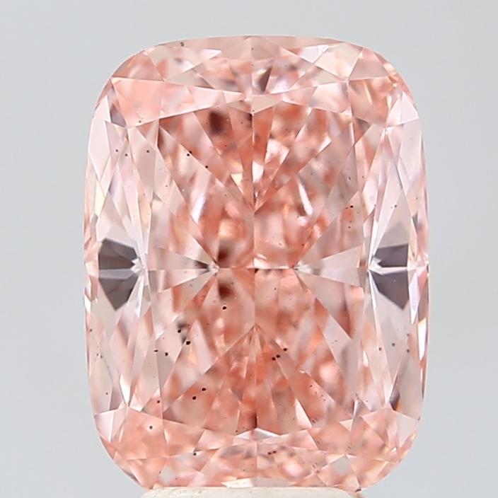 5.00 Ct. Fancy Vivid Pink Cushion Lab Grown Diamond