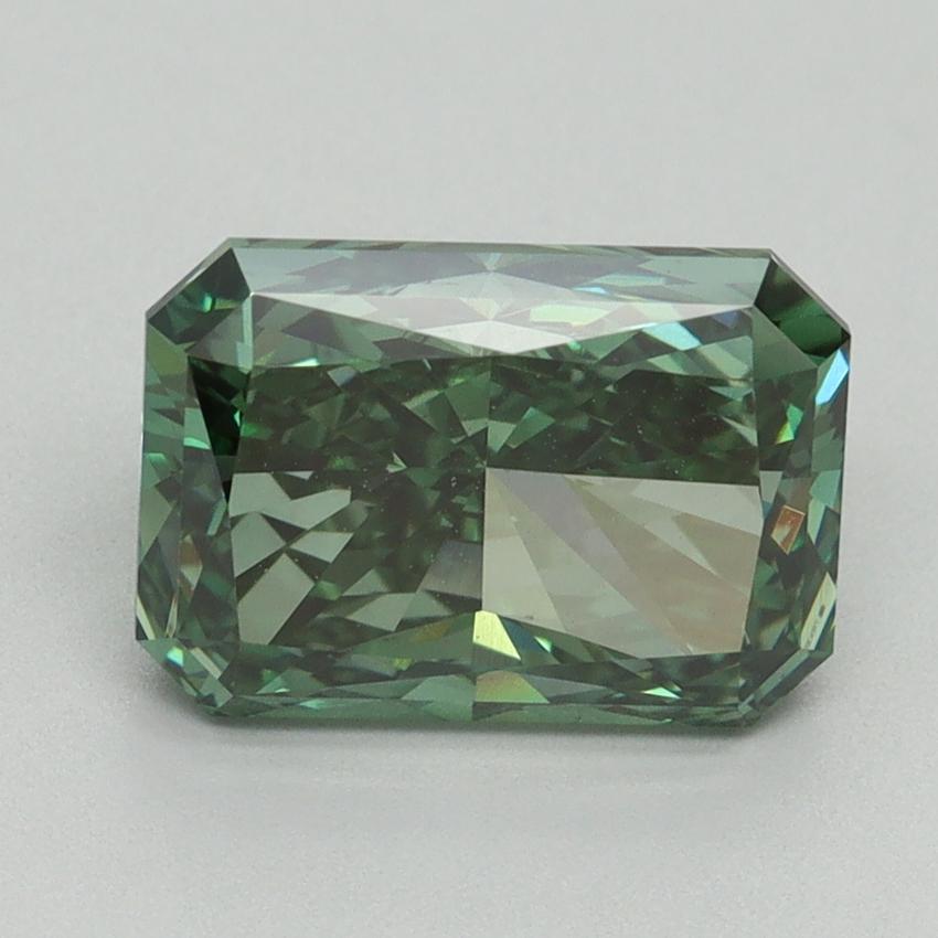3.13 Ct. Fancy Vivid Green Radiant Lab Grown Diamond