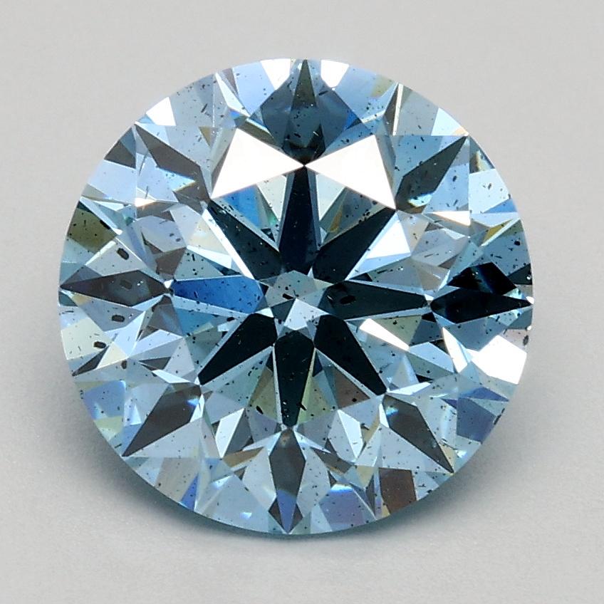 2.00 Ct. Fancy Intense Blue Round Lab Grown Diamond