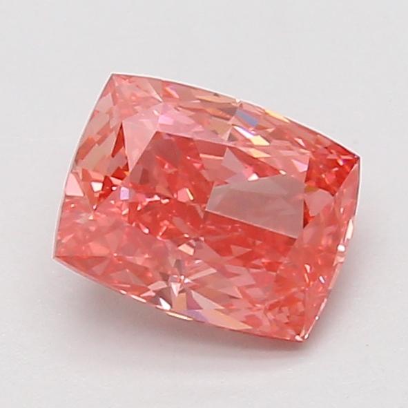 1.42 Ct. Fancy Vivid Pink Cushion Lab Grown Diamond