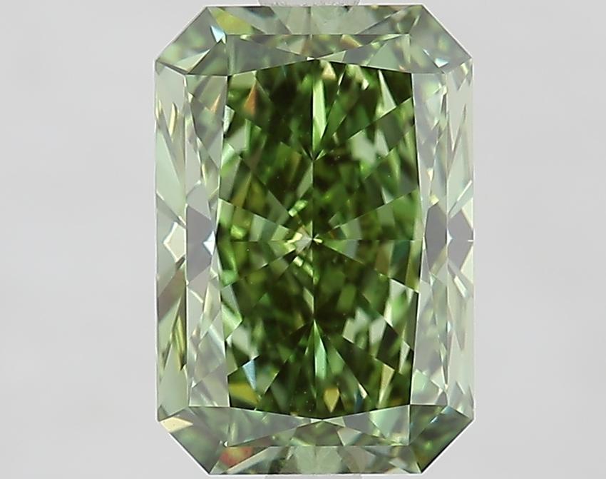 3.01 Ct. Fancy Vivid Green Radiant Lab Grown Diamond