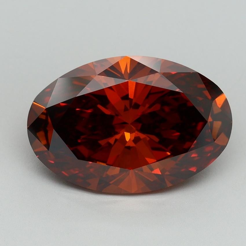 5.01 Ct. Fancy Deep Orange Oval Lab Grown Diamond