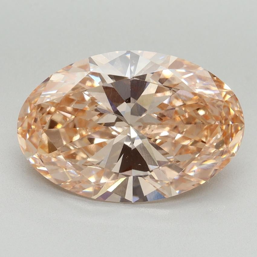 5.02 Ct. Fancy Vivid Orange Oval Lab Grown Diamond