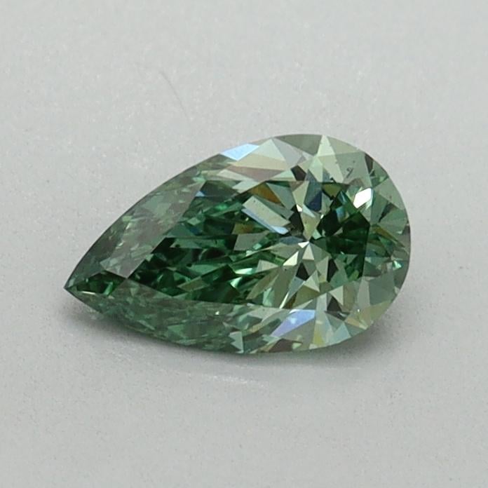 0.40 Ct. Fancy Vivid Green Pear Lab Grown Diamond