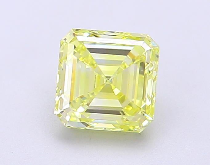 1.08 Ct. Fancy Intense  Yellow Asscher Lab Grown Diamond