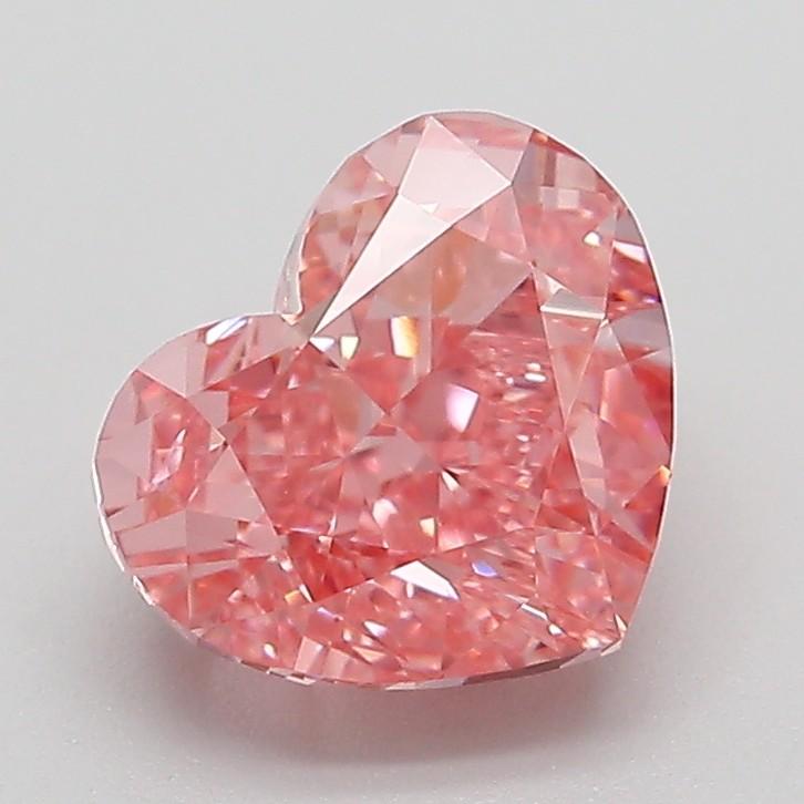 2.07 Ct. Fancy Vivid Pink Heart Lab Grown Diamond