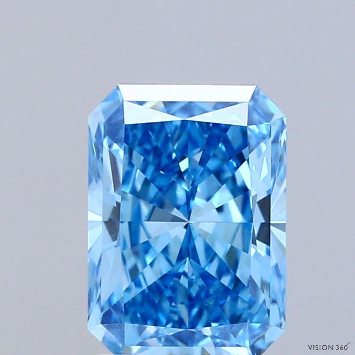 2.00 Ct. Fancy Vivid Blue Radiant Lab Grown Diamond