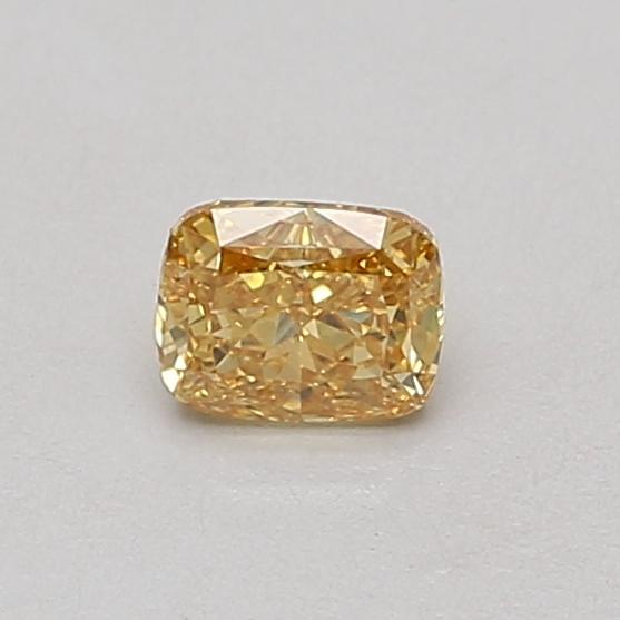 0.43 Ct. Fancy Vivid Yellow Cushion Lab Grown Diamond