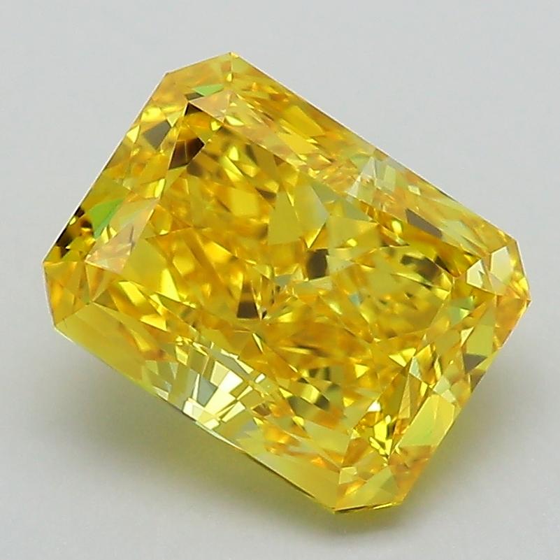 2.74 Ct. Fancy Vivid Yellow Radiant Lab Grown Diamond